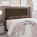 Ver imagem 3 de Cabeceira Perola Cama Box Casal 140cm Suede Marrom