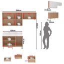 Ver imagem 2 de Armário de Cozinha Completa Modulada Reta 5 Peças 180cm Cz1102 Dália Tecnomóbili