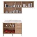 Ver imagem 7 de Armário de Cozinha Completa Modulada Reta 5 Peças 180cm Cz1102 Dália Tecnomóbili