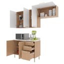 Ver imagem 6 de Armário de Cozinha Completa Modulada Reta 5 Peças 180cm Cz1102 Dália Tecnomóbili