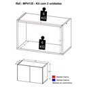 Ver imagem 5 de Kit 2 Mesas de Cabeceira 2 Portas Mp4135 Branco Branco