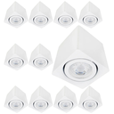Ver imagem 2 de Kit 8 Spot Sobrepor Teto Beiral Para Lâmpada Dicroica Branco Direcionável + 8 Lâmpadas Cor:Branco - 