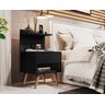 Conjunto Duas Mesas de Cabeceira Criado para Quarto Apoio Cama Preto - 3