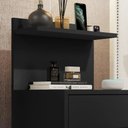 Ver imagem 4 de Conjunto Duas Mesas de Cabeceira Criado para Quarto Apoio Cama Preto