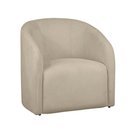 Ver imagem 1 de Poltrona Decorativa Recepção Lara Tecido Requinte Bouclê Cor Bege