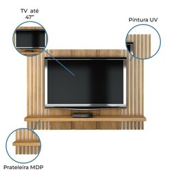 Painel para TV até 47 Polegadas Extensível Verano Cinamomo / Off White - 4