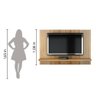Painel para TV até 47 Polegadas Extensível Verano Cinamomo / Off White - 5
