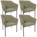 Ver imagem 1 de Kit 4 Cadeiras para Sala de Jantar Estar Living Olívia L02 Bouclê Oliva - Lyam Decor