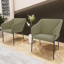 Ver imagem 2 de Kit 4 Cadeiras para Sala de Jantar Estar Living Olívia L02 Bouclê Oliva - Lyam Decor