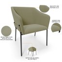 Ver imagem 4 de Kit 4 Cadeiras para Sala de Jantar Estar Living Olívia L02 Bouclê Oliva - Lyam Decor