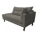 Ver imagem 5 de Divã Recamier Psicologia Troya 140 Cm Suede Grafite - Fm