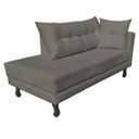 Ver imagem 4 de Divã Recamier Psicologia Troya 140 Cm Suede Grafite - Fm