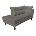 Ver imagem 1 de Divã Recamier Psicologia Troya 140 Cm Suede Grafite - Fm