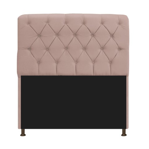 Cabeceira Estofada Lady 140 cm Solteiro Com Capitonê Suede - Doce Sonho Móveis ML/C1/LADY/140/S/CAP 