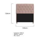 Ver imagem 3 de Cabeceira Estofada Lady 140 cm Solteiro Com Capitonê Suede - Doce Sonho Móveis ML/C1/LADY/140/S/CAP 