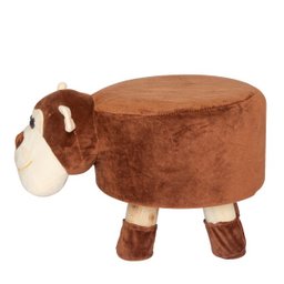 Puff Banqueta Infantil Redondo Macaco Pelucia Beccaro Decor - 2