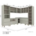 Ver imagem 4 de Cozinha Completa 12 Peças 100% MDF com Torre Quente e Paneleiro Fineze