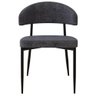 Kit 04 Cadeiras Estofada para Sala de Jantar Serena Preto C01 Linho Lautrec Grafite - Lyam Decor - 3
