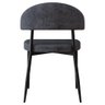 Kit 04 Cadeiras Estofada para Sala de Jantar Serena Preto C01 Linho Lautrec Grafite - Lyam Decor - 4