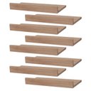 Ver imagem 2 de Kit 8 Prateleiras Porta Quadros 40 X 15cm Carvalho Suporte Invisível
