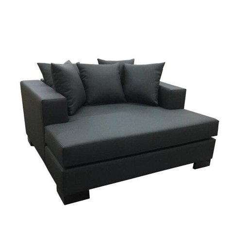 Poltrona Divã Chaise Long Paris, Decorativa Moderna Veludo Preto