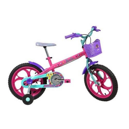 Bicicleta Caloi Barbie Aro 12 - Rosa+Azul