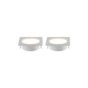 Ver imagem 2 de Kit 2 Spots de Embutir para Móvel Nordecor Alua Quadrado Led 2w Bivolt Branco 4000k Luz Neutra 6577