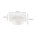 Ver imagem 4 de Kit 2 Spots de Embutir para Móvel Nordecor Alua Quadrado Led 2w Bivolt Branco 4000k Luz Neutra 6577