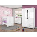 Ver imagem 1 de Quarto de Bebê Completo com Guarda-Roupa 3 Portas, Cômoda e Berço Mini Cama Benjamin Espresso Móveis