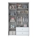 Ver mais imagens de Quarto de Bebê Completo com Guarda-Roupa 3 Portas, Cômoda e Berço Mini Cama Benjamin Espresso Móveis