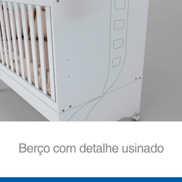 Quarto de Bebê Completo com Guarda-Roupa 3 Portas, Cômoda e Berço Mini Cama Benjamin Espresso Móveis - 13