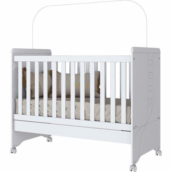 Quarto de Bebê Completo com Guarda-Roupa 3 Portas, Cômoda e Berço Mini Cama Benjamin Espresso Móveis - 4