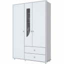 Ver imagem 7 de Quarto de Bebê Completo com Guarda-Roupa 3 Portas, Cômoda e Berço Mini Cama Benjamin Espresso Móveis