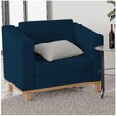 Ver mais imagens de Poltrona Decorativa Europa Suede Azul Marinho