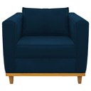 Ver imagem 7 de Poltrona Decorativa Europa Suede Azul Marinho