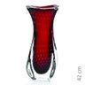 Vaso Em Cristal Murano Vermelho - São Marcos 42Cm - 2