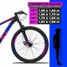 Bicicleta 29 Ksw Câmbio Shimano 27v Acera Susp Com Trava - Azul+Rosa - 21 - 5