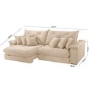 Ver imagem 5 de Sofá Ágata Linho Dois Módulos de 90 Cm B25 Meu Sofá Online A294 Linho Creme