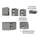 Ver imagem 5 de Armário de Cozinha Completa Suspenso 260cm Cinza Nice Madesa 13