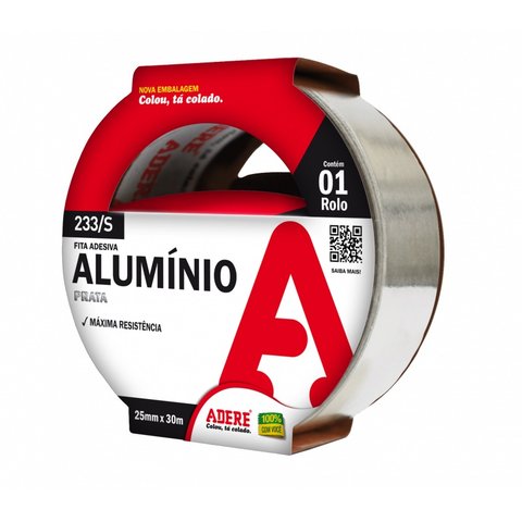 Fita Adesiva Aluminio 25x30m 233s Adere