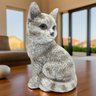 Estatueta Gato Realista Decorativo Enfeite Sala Casa Estátua Resina Animal Pet Gatinho Decoração - C - 4