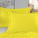 Ver imagem 1 de Porta Travesseiro Matelado Nobre 2 Peças Malha 100% Algodão - Amarelo