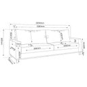 Ver imagem 3 de Sofá Fixo Living 2 Almofadas Soltas 4 Lugares 220cm Ares