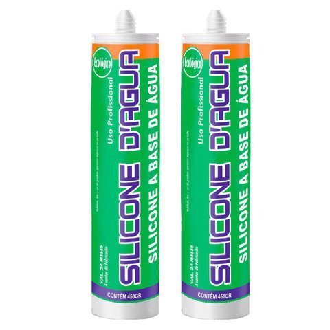 Kit 2 Silicone Bege 450g Selante Acrílico Base De Água