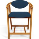 Ver imagem 6 de Kit 04 Banquetas Baixa para Cozinha Sala Jantar Bancada Cecília L02 Suede Azul Marinho - Lyam Decor