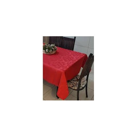 toalha de mesa tecido jacquard vermelho 1,40x1,50