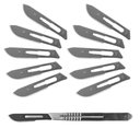 Ver imagem 5 de Estilete Lâmina Corte Precisão Cirúrgica Bisturi Cirúrgico Profissional Navalha Kit 10 Lâminas - 22#