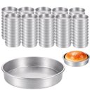 Ver imagem 1 de 100 Forminhas Pão de Hambúrguer 11,5x2,5 Alumínio Resistente