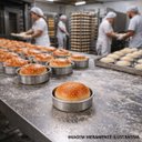 Ver imagem 4 de 100 Forminhas Pão de Hambúrguer 11,5x2,5 Alumínio Resistente