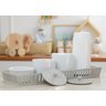 Kit Higiene Bebê Moderno Porcelana Quarto Térmica Banho - Cinza - 3